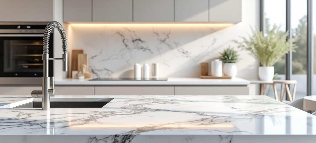 découvrez comment le marbre blanc apporte une élégance intemporelle et un raffinement unique à vos plans de travail, alliant beauté naturelle et durabilité.