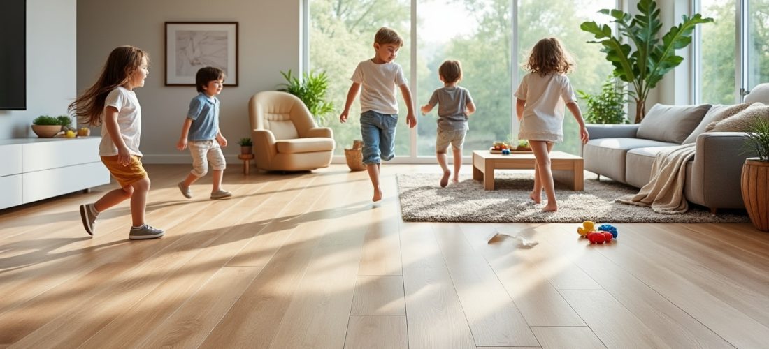 découvrez les revêtements de sol en vinyle, idéals pour résister aux passages fréquents des enfants grâce à leur durabilité et facilité d'entretien.