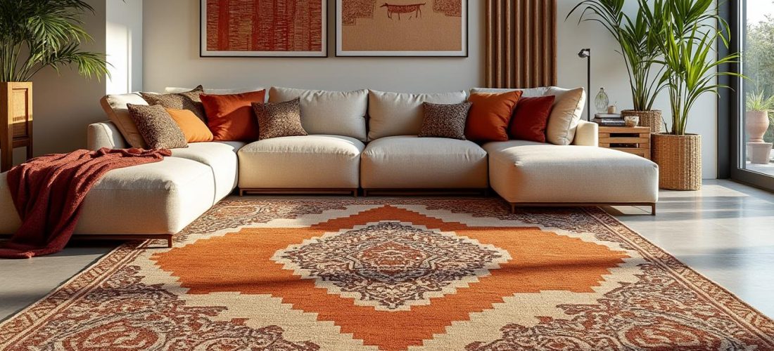 découvrez comment un tapis berbère peut structurer l'espace détente au sol de votre séjour, en alliant confort et style authentique pour une ambiance chaleureuse.