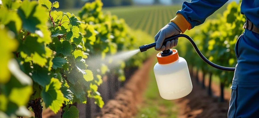 découvrez comment le traitement à la bouillie bordelaise protège efficacement les vignes contre le mildiou, assurant une récolte saine et abondante.