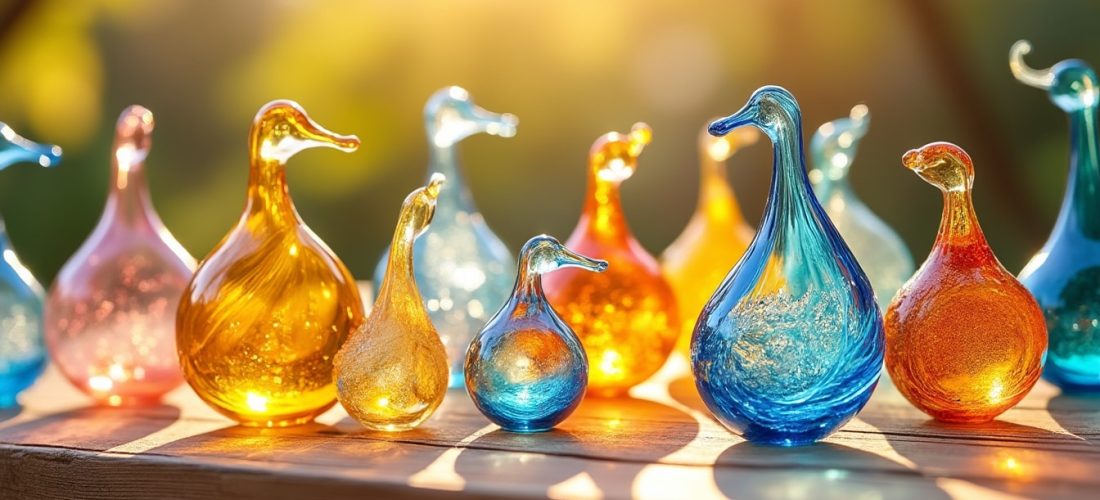 découvrez comment les bibelots en verre soufflé capturent et reflètent magnifiquement les rayons du soleil, ajoutant une touche d'éclat et d'élégance à votre décoration intérieure.