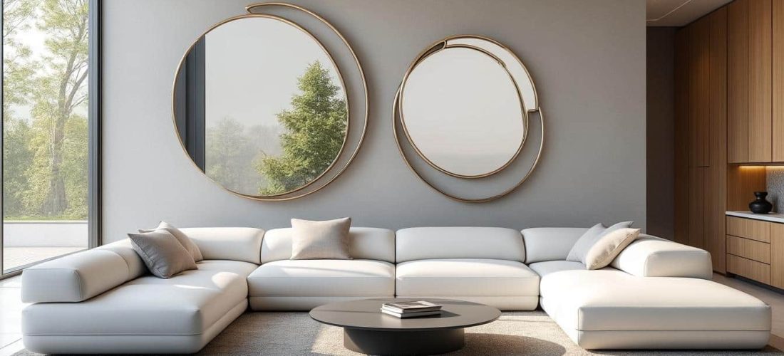 découvrez comment les miroirs arrondis apportent douceur et équilibre en cassant la rigidité des meubles carrés, pour un intérieur harmonieux et moderne.