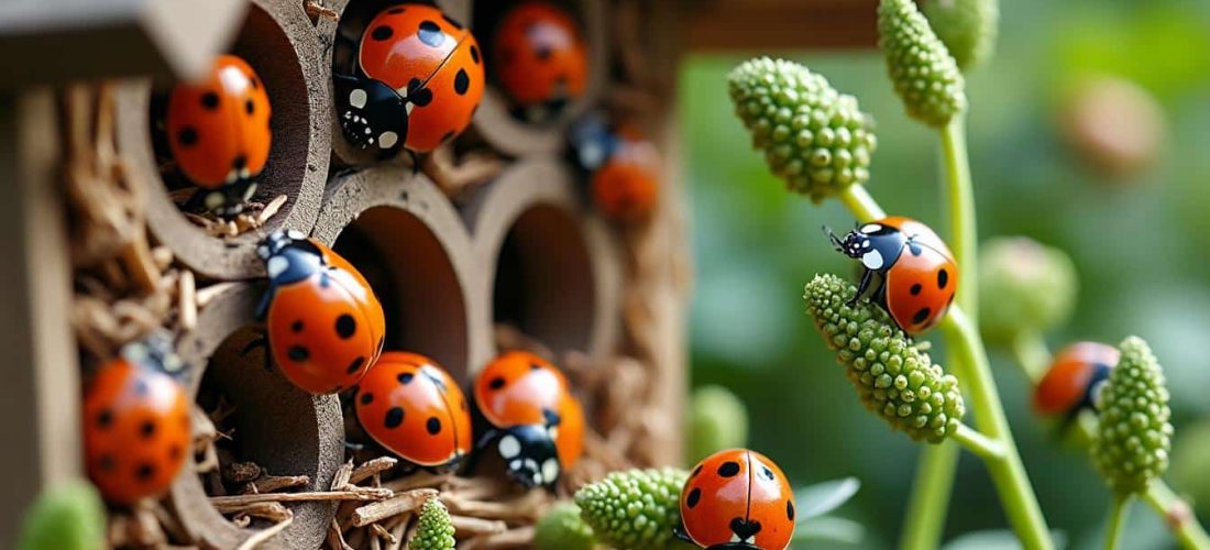 découvrez comment les nichoirs à insectes protègent efficacement les coccinelles, alliées naturelles contre les pucerons, pour un jardin sain et écologique.