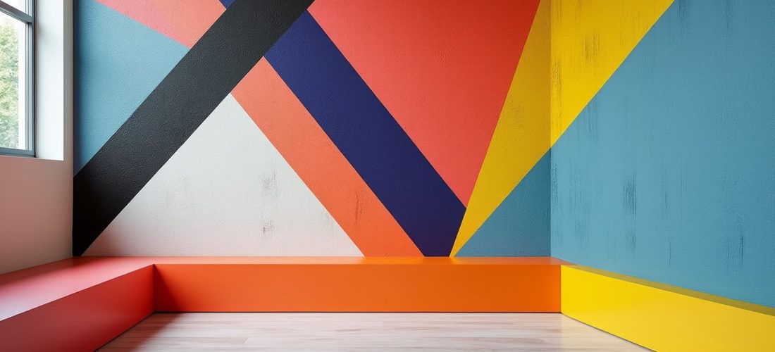 découvrez comment les plinthes colorées mettent en valeur le graphisme des murs peints, apportant une touche design et personnalisée à votre intérieur.