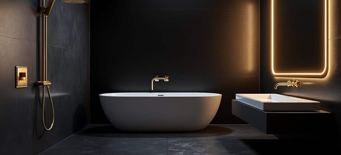 découvrez comment les touches dorées peuvent illuminer et sublimer la décoration des salles de bains sombres, apportant élégance et chaleur à votre espace.