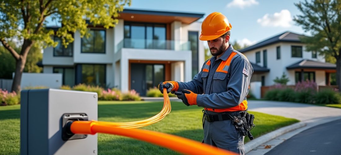 découvrez comment les travaux de câblage permettent de connecter votre maison à la fibre optique pour bénéficier d'une connexion internet rapide et fiable.