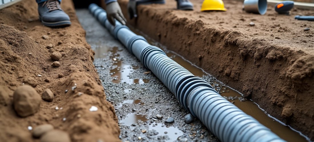 les travaux de drainage permettent d'évacuer l'eau stagnante autour des fondations pour protéger la structure et prévenir les dommages liés à l'humidité.