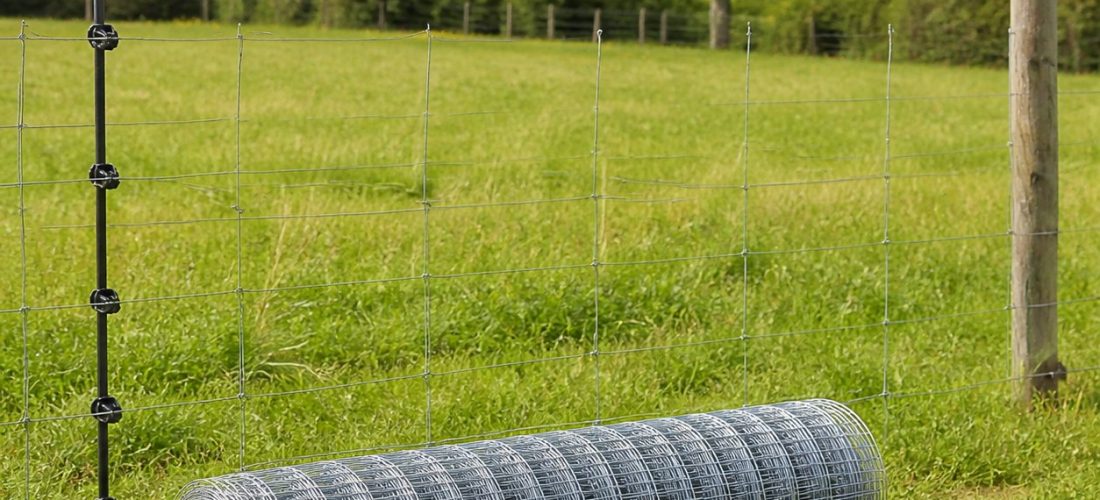 Rouleau de grillage à mouton électrifiable fil et isolateurs
